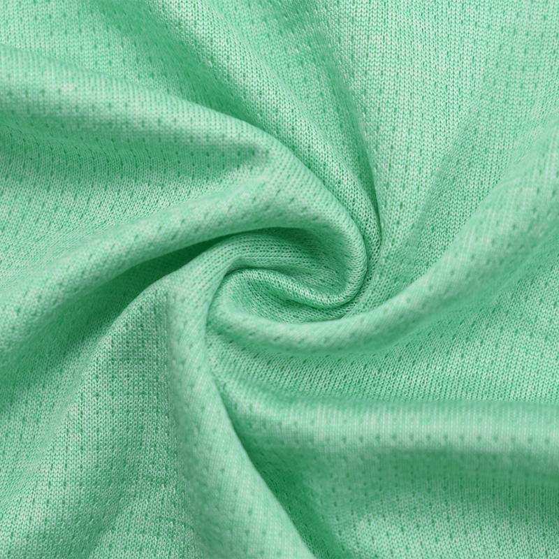 High quality breathable double face custom polyester stretch mesh jacquard knit spandex fabric