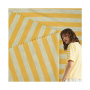 Fashion pattern Recycled 95% polyester 5% spandex stripe yarn dyed jersey fabric for t-shirt 200gsm