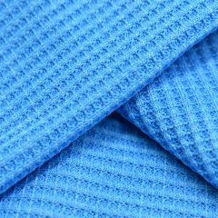 Garment textile solid color soft wicking cloth 20 nylon 80 polyester knitted 2*2 waffle fabric for T-shirt