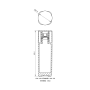 FPG Round square bottle - FPGL-100-5