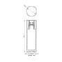 FPG Round square bottle - FPGL-100-9