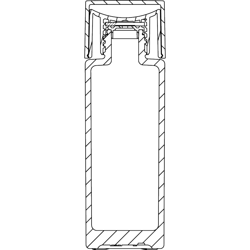 FPG Round square bottle - FPGL-100-6