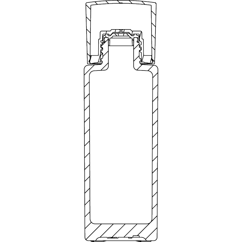 FPG Round square bottle - FPGL-100-4