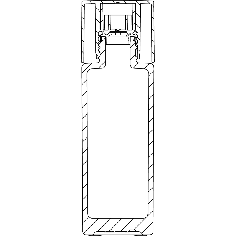 FPG Round square bottle - FPGL-100-9