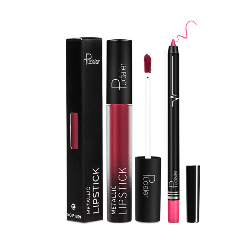 New Arrival Private Label Cosmetics 26 Colors Matte Lip Gloss Lip Liner Suit
