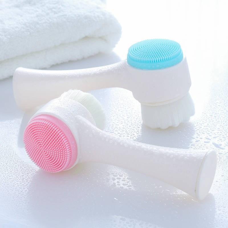 Factory 2 Sides Silicone Facial Cleansing Brush Face Cleaning Massage Tool