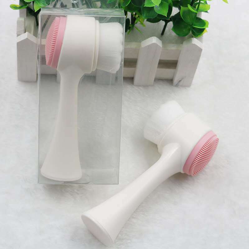 Factory 2 Sides Silicone Facial Cleansing Brush Face Cleaning Massage Tool