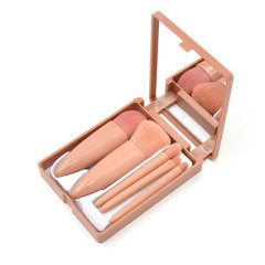 Wholesale 5 pcs custom Face Makeup Set High Quality Makeup Brush Mirror Set