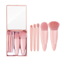 Wholesale 5 pcs custom Face Makeup Set High Quality Makeup Brush Mirror Set