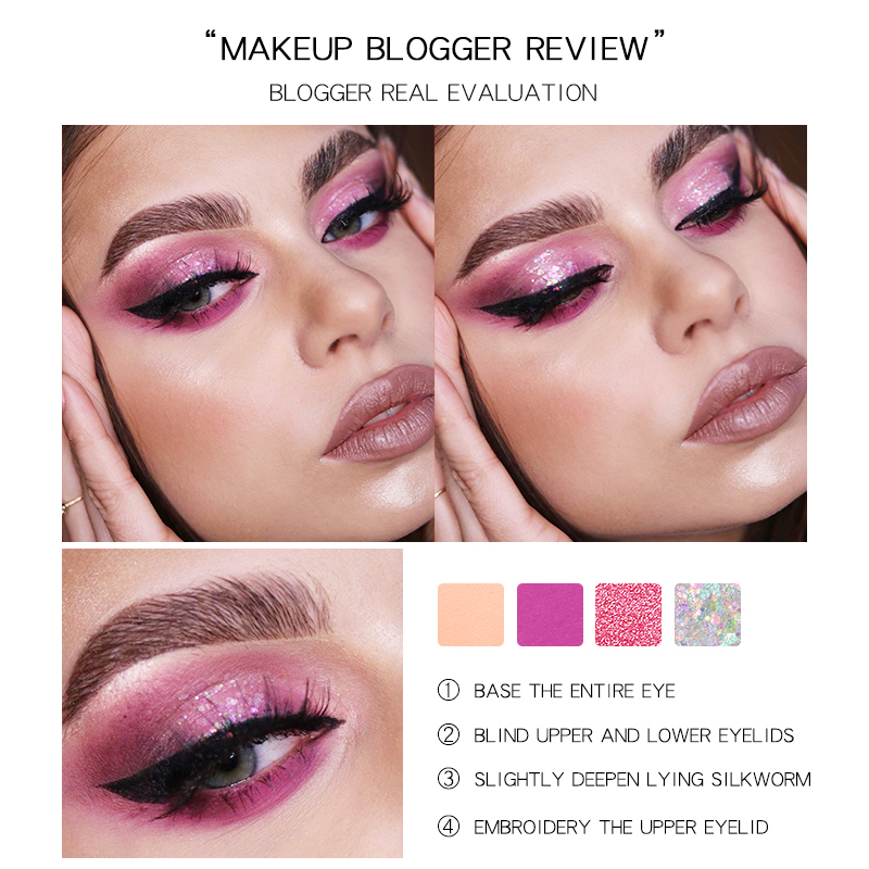 Waterproof Glitter Makeup Palletes Eyeshadow Palette Pigmented Eye Shadow