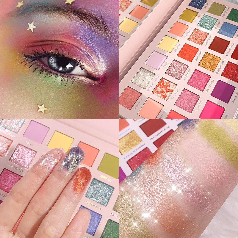 Waterproof Glitter Makeup Palletes Eyeshadow Palette Pigmented Eye Shadow