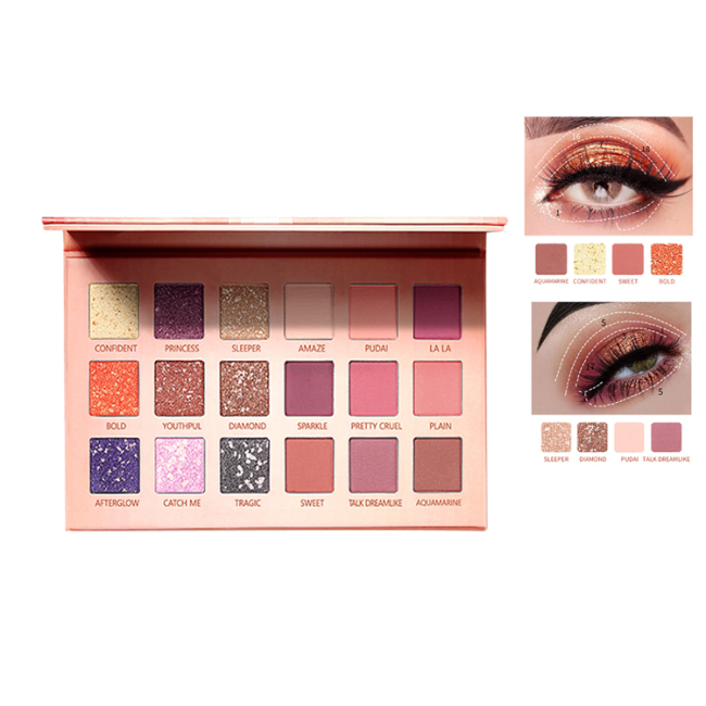 Custom long lasting 18 Colors Eye Shadow Pallette Chromatic Cosmetic Eyeshadow
