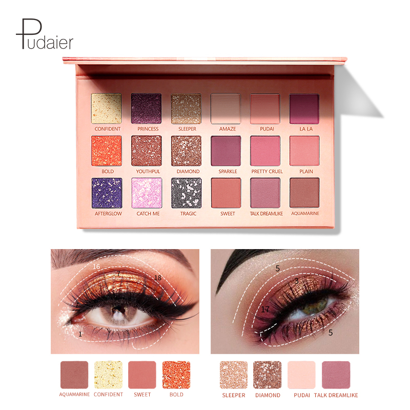 Custom long lasting 18 Colors Eye Shadow Pallette Chromatic Cosmetic Eyeshadow