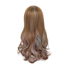Long Wet And Wavy Human Hair Synthetic Lace Deep Curly Wigs