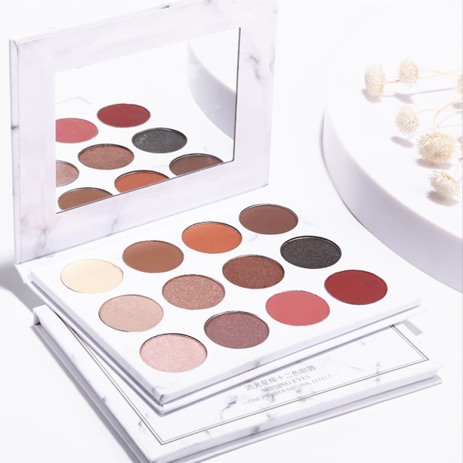 12 shade  Eyeshadow Palette Ultra-Blendable Matte Shimmer High Pigmented Long Lasting cheap eyeshadow makeup palette