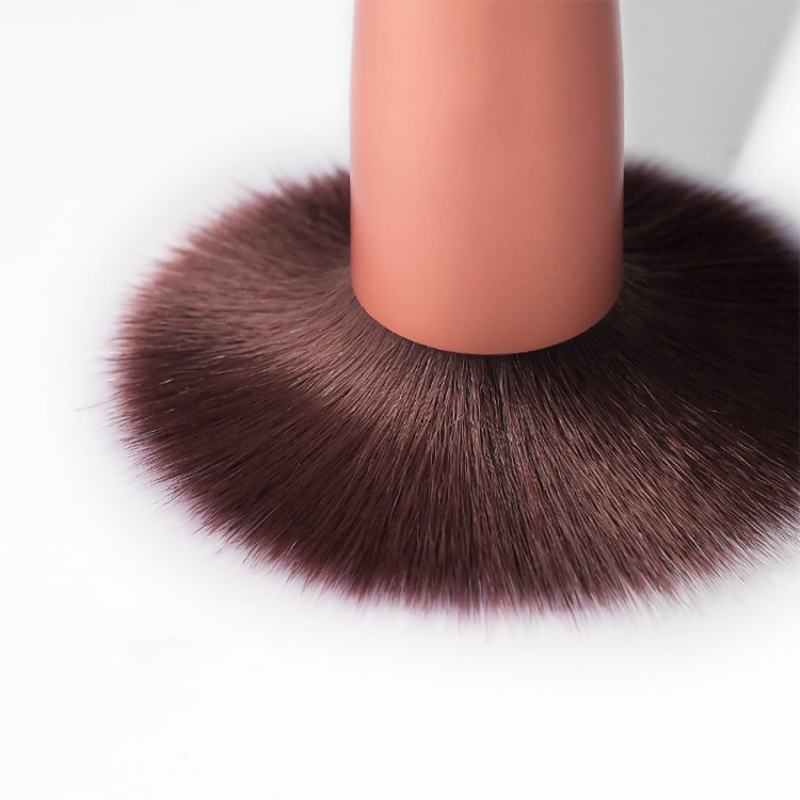 Premium Synthetic Foundation Powder Eye Shadows Rose Gold Private Label Makeup Brush Set