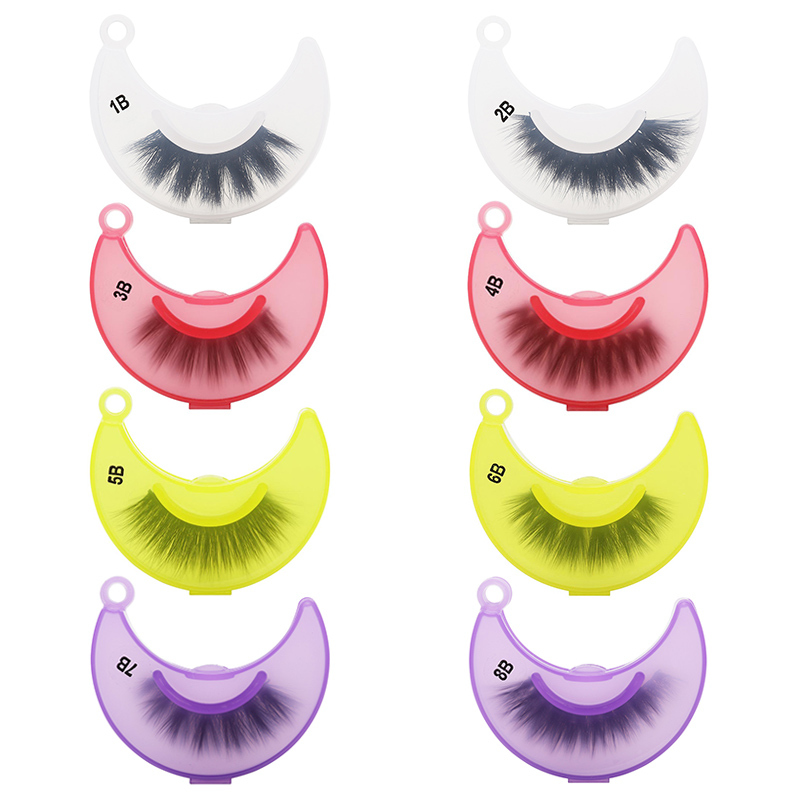 Wholesale Moon Design Black Cotton 25Mm Full Strip Lashes 5D Eyelashes