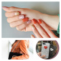 Custom Short Square Chrome Press On Nails With Glitter