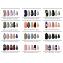 Wholesale False Nails 24 Pcs Long Stiletto Shape Design False Nails With Glue Stickers Full Cover Press On Nails