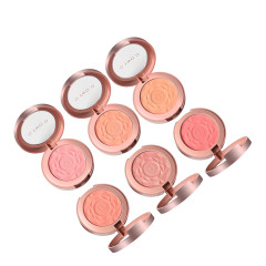 6 Colors Customized Blusher Powder Rouge Makeup Vegan Glitter Private Label Makeup Blush