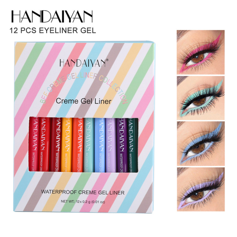 Hot selling  long lasting waterproof rotatable color eyeliner Gel