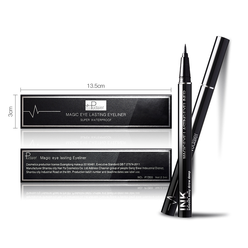Quick-Drying  Long-Lasting Black Private Label Black Waterproof Eyeliner Pencils