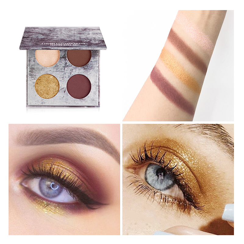 Lady'S Beauty Waterproof Private Label pigmented eye shadow glitter Makeup Eyeshadow Palette