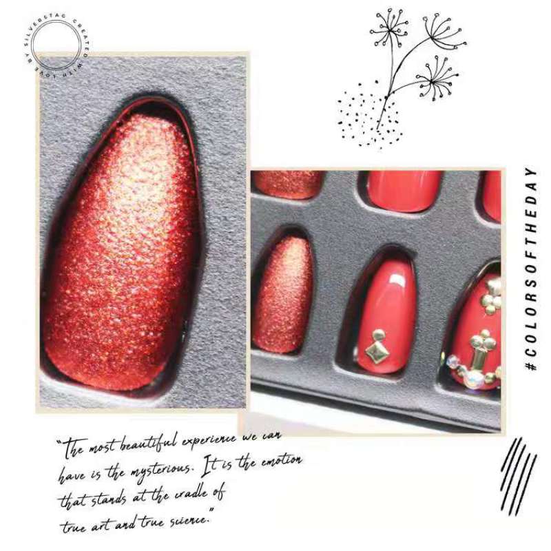 Salon Supplies Private Label Press On Nails Tips False Nails With Glue Artificial Nail