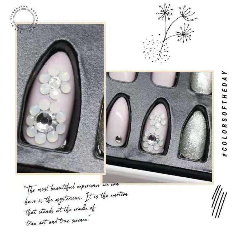 Salon Supplies Private Label Press On Nails Tips False Nails With Glue Artificial Nail
