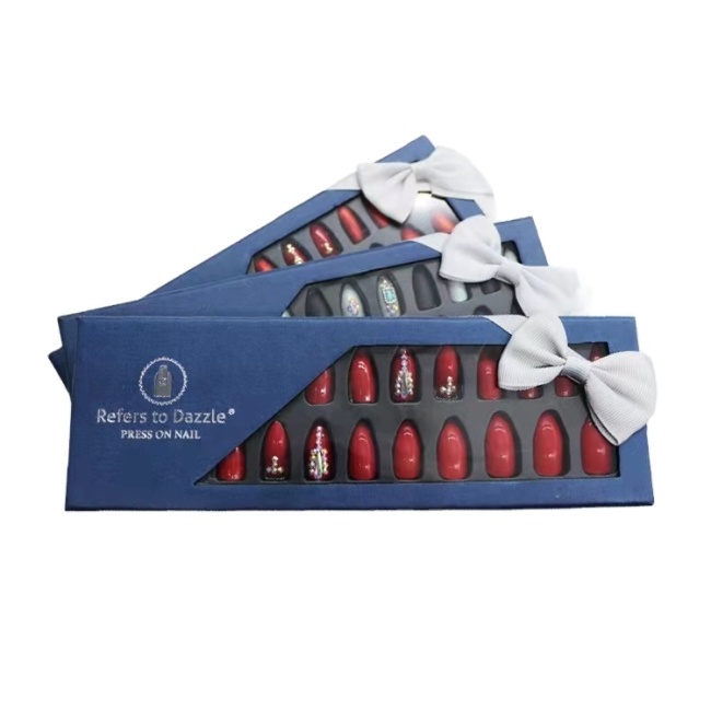 Salon Supplies Private Label Press On Nails Tips False Nails With Glue Artificial Nail