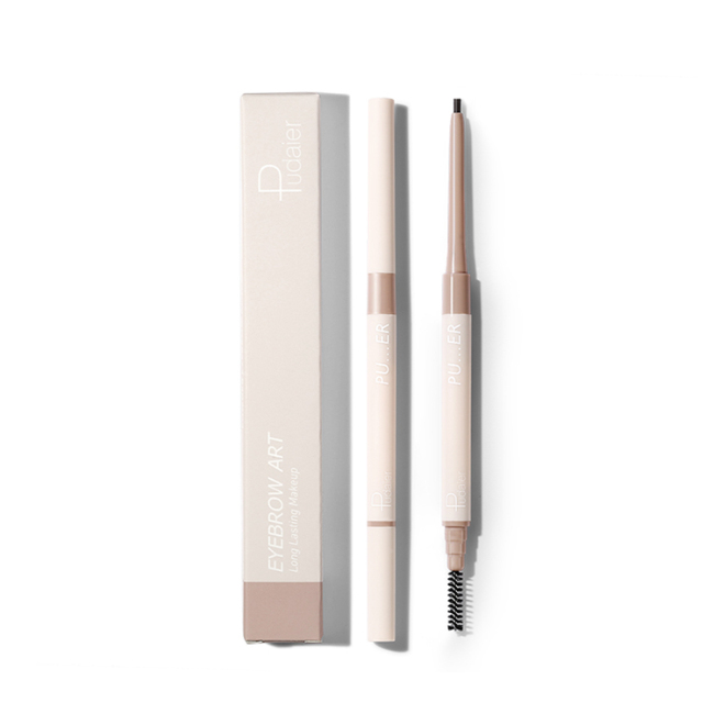 10 Colors 2 In 1 Custom Label Double Head Eyebrow Brush Makeup Brow Pen Waterproof Eyebrow