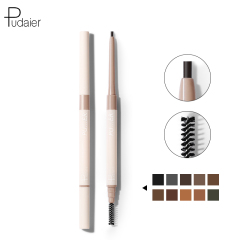 10 Colors 2 In 1 Custom Label Double Head Eyebrow Brush Makeup Brow Pen Waterproof Eyebrow
