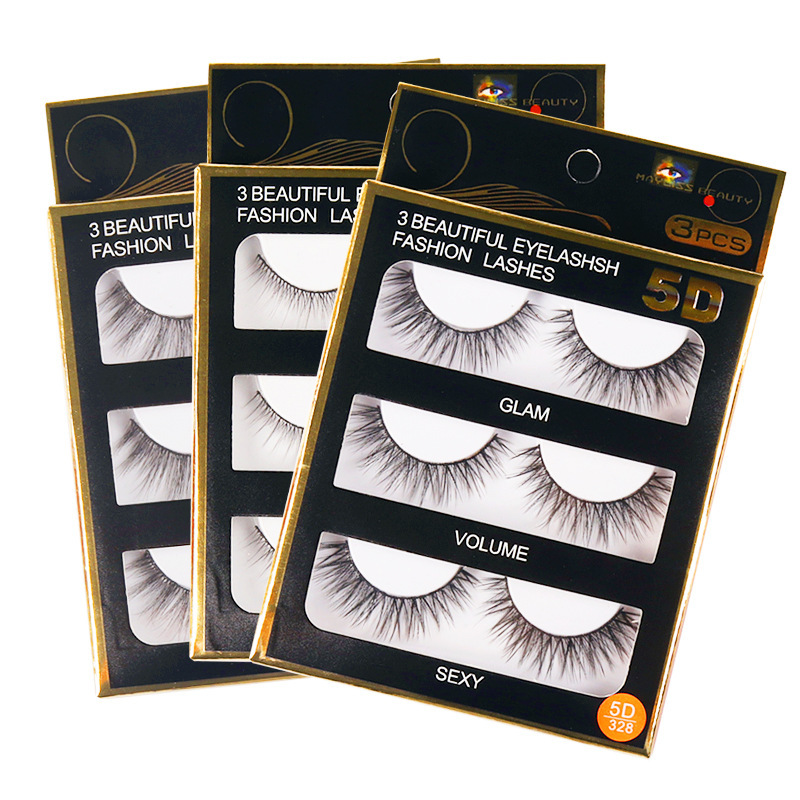 3D Full Strip Lashes Faux Mink Lash Box Wholesale Natural False Eyelashes