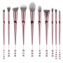 wholesale custom synthetic hair luxury 10 pcs Rose Gold Cosmetic Professional makeup brushes set