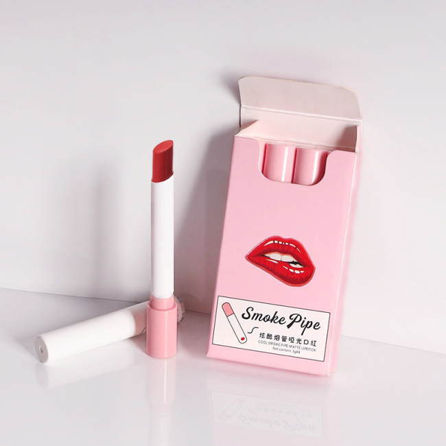 China Supplier Fashion Make up 4 Colors Lipstick Set Waterproof Matte Cigarette Lipstick