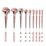 Wholesale Gold Plastic Handle Makeup Brush Set