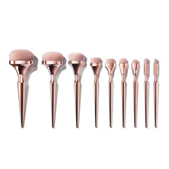 Wholesale Gold Plastic Handle Makeup Brush Set