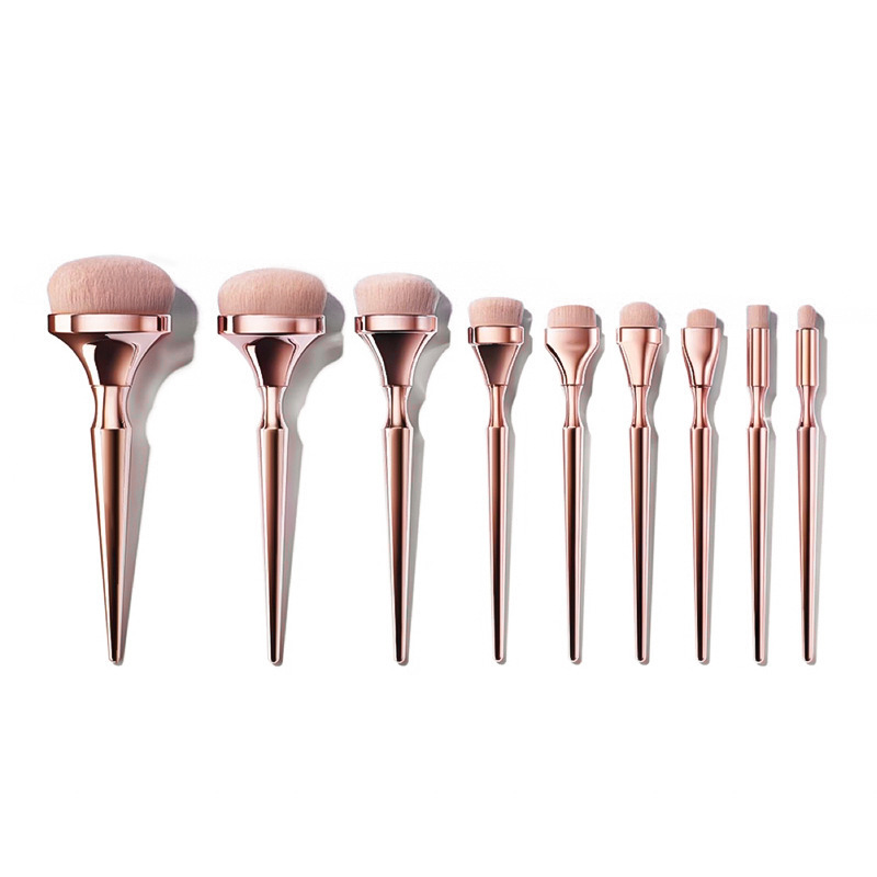 Wholesale Gold Plastic Handle Makeup Brush Set