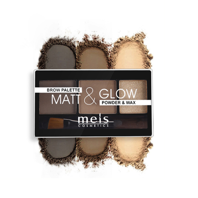 wholesale custom brow dip label 3 colors eyebrow palette cosmetic eyebrow powder