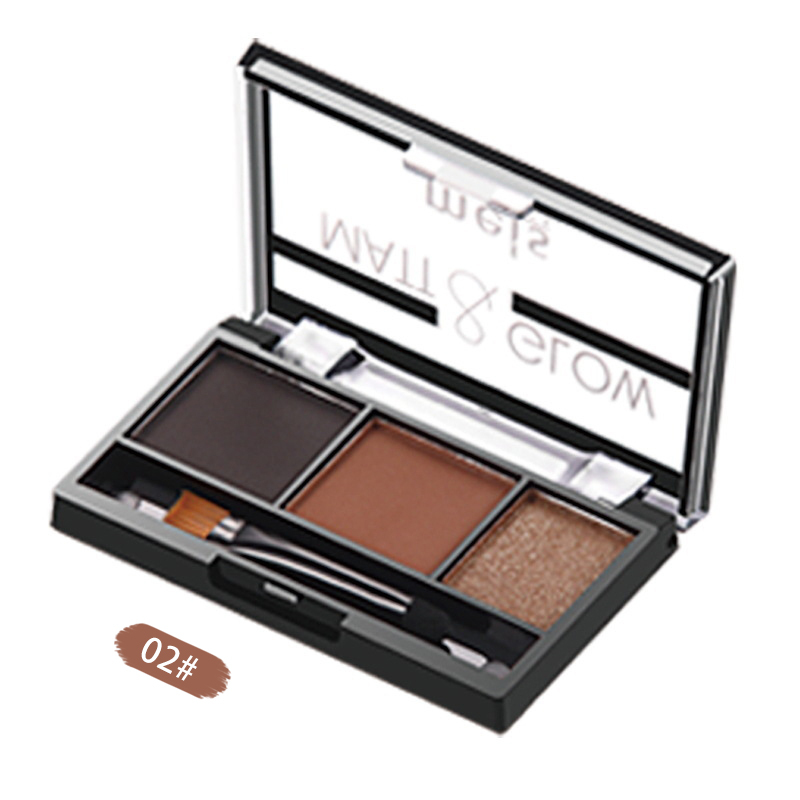 wholesale custom brow dip label 3 colors eyebrow palette cosmetic eyebrow powder