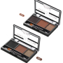 wholesale custom brow dip label 3 colors eyebrow palette cosmetic eyebrow powder
