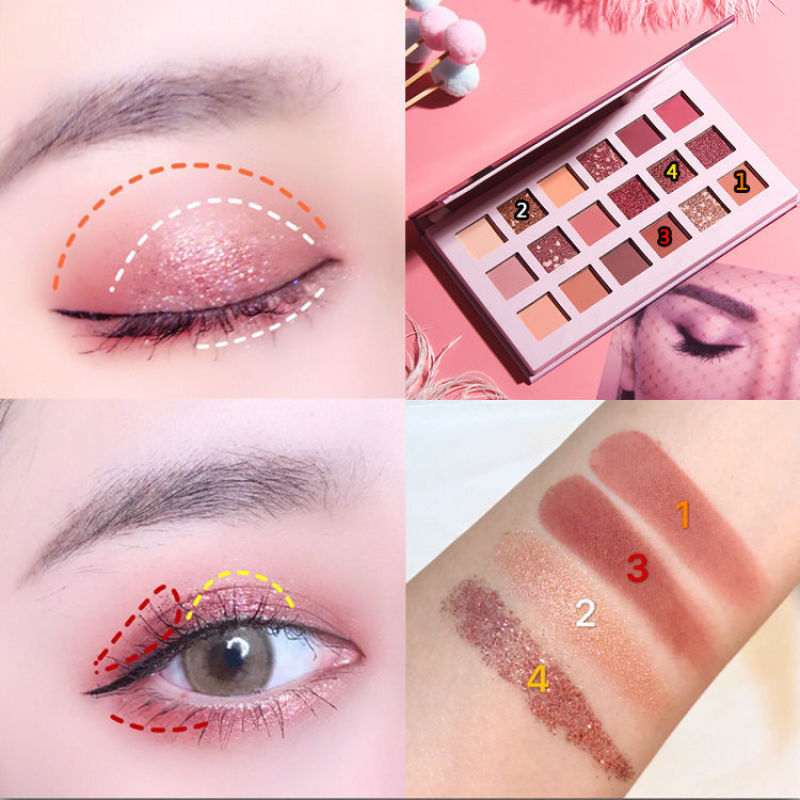 Waterproof  Makeup High Pigment Eyeshadow Pallet Wholesale Glitter Eyeshadow