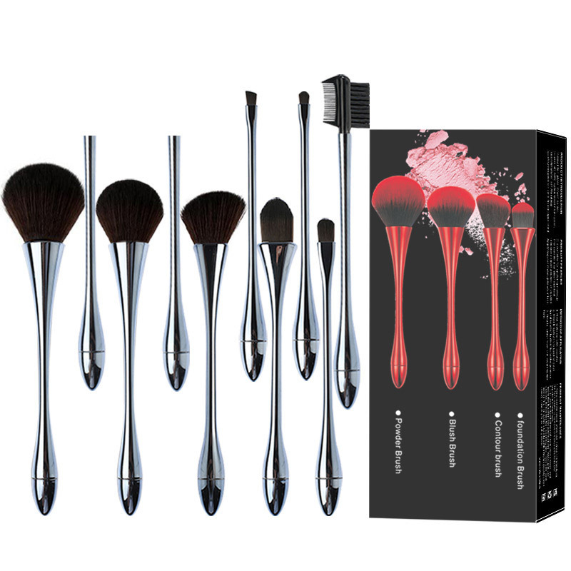 Custom Logo Personalized Brush Handle Material Plastic Unique Makeup Brush Set