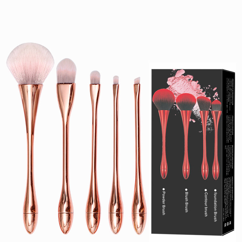 Custom Logo Personalized Brush Handle Material Plastic Unique Makeup Brush Set