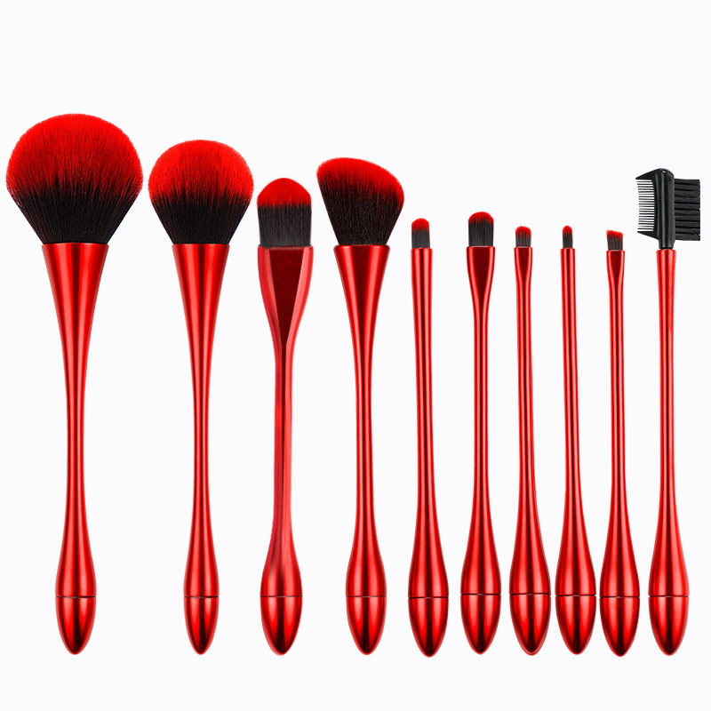 Custom Logo Personalized Brush Handle Material Plastic Unique Makeup Brush Set