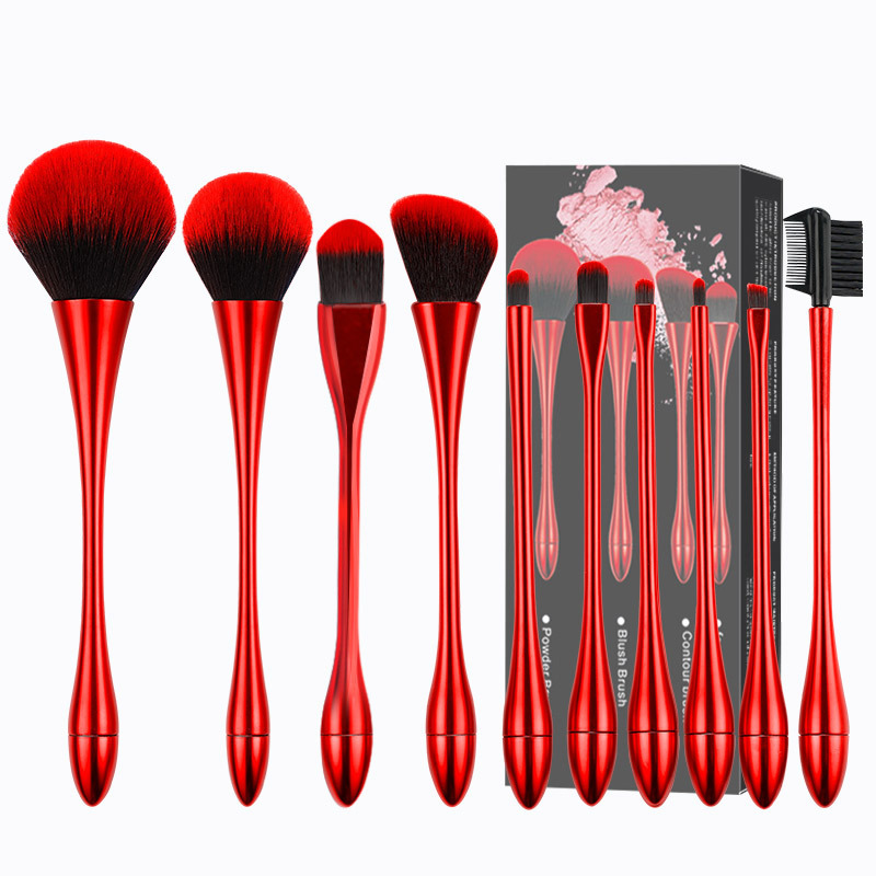Custom Logo Personalized Brush Handle Material Plastic Unique Makeup Brush Set
