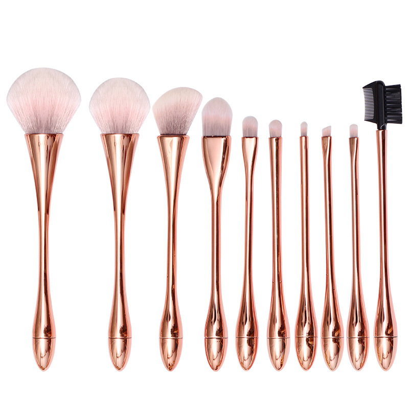 Custom Logo Personalized Brush Handle Material Plastic Unique Makeup Brush Set