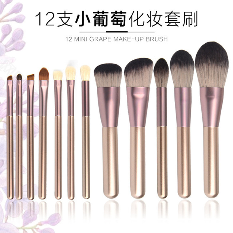 Custom Man-Made Fiber Pink Luxury Makeup Brushes Set
