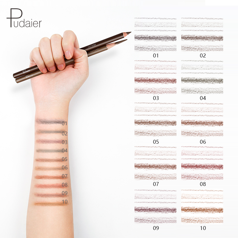 Wooden Waterproof Durable Plain Dark Brown Peelable Eyebrow Pencil