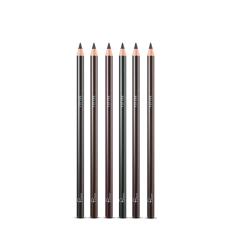 Wooden Waterproof Durable Plain Dark Brown Peelable Eyebrow Pencil